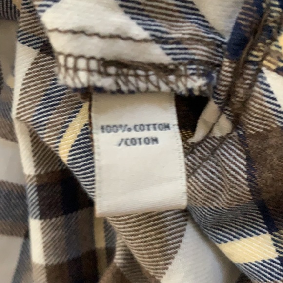 Abercrombie & Fitch Brown/Navy Plaid Strapless Dress Size L - Picture 5 of 6